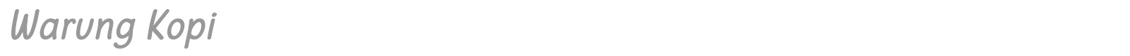Warung Kopi font preview